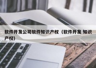 軟件開發(fā)公司軟件知識產權（軟件開發(fā) 知識產權）