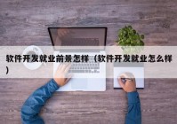 軟件開(kāi)發(fā)就業(yè)前景怎樣（軟件開(kāi)發(fā)就業(yè)怎么樣）