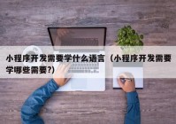 小程序開(kāi)發(fā)需要學(xué)什么語(yǔ)言（小程序開(kāi)發(fā)需要學(xué)哪些需要?）