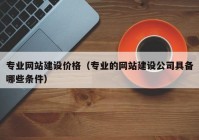 專業(yè)網(wǎng)站建設價格（專業(yè)的網(wǎng)站建設公司具備哪些條件）